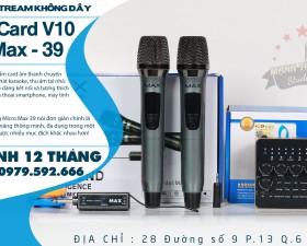 Combo thu âm cực xịn - Soundcard V10 + Mic không dây Max39