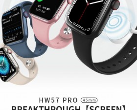 Đồng hồ thông minh HW57 Pro - Kết nối NFC, Bluetooth, màn hình cảm ứng vuông 1.77 inch 