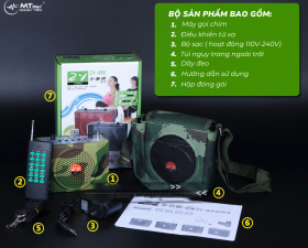 Loa Nhử Chim, Loa Trợ Giảng E-898 - Kèm Micro Đeo Tai, Remote Điều Khiển Lên Đến 300M (E898)