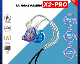 Tai Nghe Gaming X2 Pro Có Micro - Thiết Kế Cong Thái Học Âm Bass Mạnh Mẽ