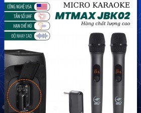 Micro Không Dây MTMAX JBK02 WIRELESS - Hàng Chất Lượng Cao