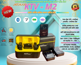Wireless Microphone Không Dây MTMAX KTV-M2 - Chống Nhiễu, Chống Ồn, Thu Âm Tốt