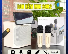 Loa Bluetooth S882 – Chỉnh Echo Riêng Biệt Kèm 2 Micro Không Dây