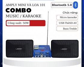 Combo Amply Mini AV263BT Và Loa Bose 101 - Nghe Nhạc - Hát Karaoke Kết Nối Không Dây Bluetooh