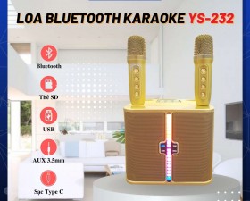 Loa karaoke mini kèm 2 micro YS232 phiên bản mới