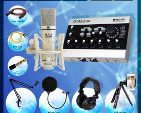 Combo thu âm, livestream Micro Max 87-Pro-II, Sound card Alctron U16K MK3 - Kèm full phụ kiện