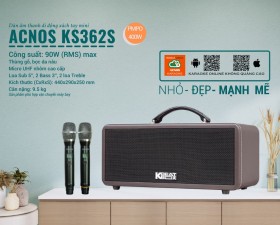 Dàn âm thanh di động ACNOS KS362S - Loa kéo có vang số, hiệu chỉnh dễ dàng qua ứng dụng ECHO ACNOS