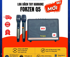 Loa Di Động Karaoke Forzen Q5 - Âm Thanh Chắc Bass Ấm Kèm 2 Micro Cao Cấp
