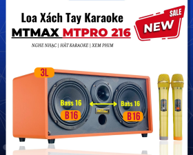 Loa Di Động Xách Tay MTPRO216 – 2 Bass Đôi 16cm Âm Siêu Trầm