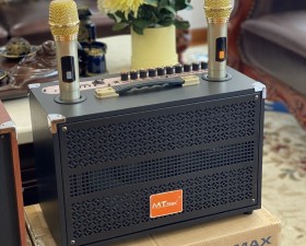 Loa Di Động Karaoke 10 Nút MTMAX B52PROMAX Viền Sắt Bass20 Chỉnh Bass, Treble, Delay, Echo