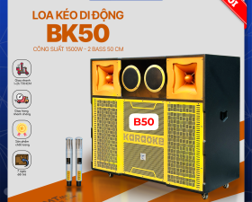 Loa Kéo Di Động MTMAX BK50 - Loa Karaoke Công Suất 1500W, 3 Đường Tiếng, Bass Đôi 50cm