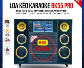 Loa Kéo Di Động MTMAX BK55 Pro - Loa Karaoke Khủng Long, Công Suất 1500W, 3 Đường Tiếng, Bass 50cm