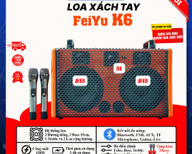 Loa Bluetooth K6 - Loa Karaoke Cao Cấp Giá Rẻ, Âm Thanh Sống Động Chất Lượng, Âm Bass Trầm Sâu Chắc