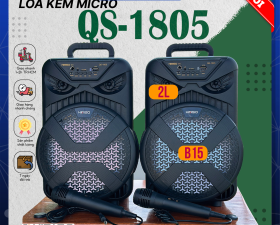 Loa Xách Tay Karaoke Kimiso QS1805 - Công Suất 30W - Tặng Kèm Micro Có Dây