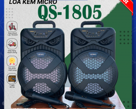 Loa Xách Tay Karaoke Kimiso QS1805 - Công Suất 30W - Tặng Kèm Micro Có Dây