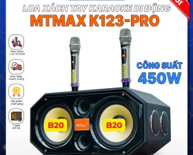 Loa Xách Tay Karaoke MTMAX K123 Pro Âm Thanh Đa Hướng Hệ Thống 8 Loa 3 Đường Tiếng