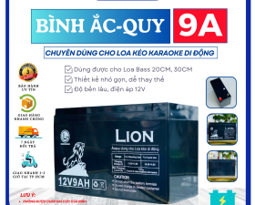 Bình Ắc Quy 9A Chuyên Dùng Cho Loa Kéo, Dung Lượng 9AH, Dùng Được Cho Loa Bass 20cm, 30cm