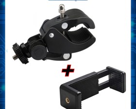 Kẹp đèn càng cua gắn điện thoại tripod chân đèn livestream gopro máy ảnh mini