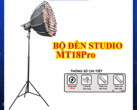 Bộ Đèn Studio MT18Pro 2M7  - Công Suất 200W,Ánh sáng Siêu Mịn, 3 Chế Độ Màu Trắng, Vàng, Trung Tính