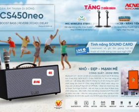 Loa xách tay Acnos CS450neo - Tặng 2 Chân Micro Mini Tiện Lợi