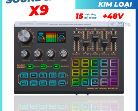 Soundcard X9 - Hỗ Trợ Micro 48V, Tích Hợp Hiệu Ứng Auto Tune, Điều Chỉnh Giọng Auto Tune