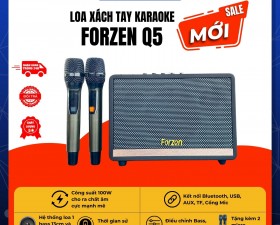 Loa Di Động Karaoke Forzen Q5 - Âm Thanh Chắc Bass Ấm Kèm 2 Micro Cao Cấp