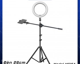 Chân đèn livestream MTMAX MT15A quay phim chụp hình kèm đèn 26cm nhỏ gọn chắc chắn