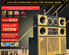 Loa Kéo MTMax BK82 – Công Suất Lớn Loa 4 Tấc Đôi Thiết Kế Độc Đáo Kèm 2 Micro Cao Cấp