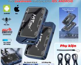 Box Sạc Live MTMAX MP6 Vừa Sạc Vừa Livestream Thích Hợp Android và IOS