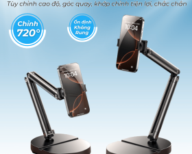 Chân Kẹp Điện Thoại Cao Cấp 720° L08 