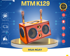 Loa Xách Tay Full Gỗ Blutooth Sang Trọng MTMAX K129, Trang Bị 6 Loa, 2 Bass, Công Suất Cực Mạnh