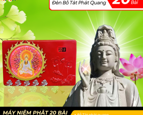 Máy Niệm Phật 20 Bài - Phát Quang Hình Quán Thế Âm - Đài Tụng Kinh 20 Bài Có Đèn