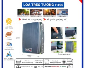 Loa Treo Tường F450 Kích Thước Nhỏ Gọn, Công Suất Cực Đại: 80W/8ohm