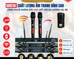 Micro Đầu Thu Cao Cấp Không Dây Chính Hãng KMC10 Chống Nhiễu Chống Hú Hút Âm Tốt 