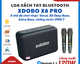 Loa Xách Tay Bluetooth Xdobo X8 Pro Công Suât 120W, Chống Nước IPX5, Kèm 2 Micro Không Dây