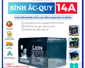 Bình Ắc Quy 14A Chuyên Dùng Cho Loa Kéo Karaoke Di Động, Dùng Được Cho Loa Bass 30CM, 40CM