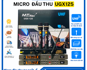 Micro Đầu Thu Cao Cấp Chính Hãng MTMAX UGX125 Sóng UHF, Chất Âm Sáng, Bắt Sóng Cực Xa