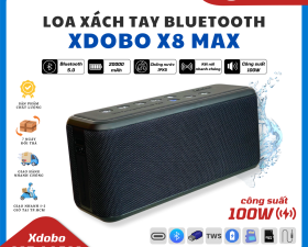 Loa Xách Tay Bluetooth Xdobo X8 Max Công Suất 100W, Chống Nước IPX5,  2.1 Kênh