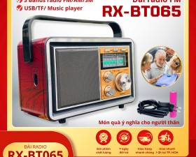 Đài Radio FM RX-BT065 3 Băng Tần FM, AM, SM Kết Nối Đa Dạng Nghe Nhạc Nghe Đài Tin Tức Thời Sự 