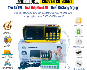 Loa Đài FM CR-836BT – Âm Thanh Mạnh Mẽ, Đa Chức Năng, Kết Nối Tiện Lợi