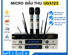 Micro Đầu Thu Cao Cấp Chính Hãng MTMAX UGX123 Tích Hợp Sóng UHF Cho Âm Thanh Ổn Định