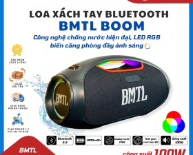 Loa Xách Tay Xdobo BMTL Boom Công Suất Mạnh Mẽ 100W, Chống Nước IPX6, Tích Hợp Đèn LED RGB Nhấp Nháy