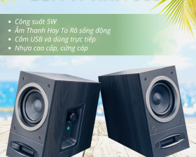 Loa Vi Tính 060 Công Suất 5W Âm Thanh To Rõ Sống Động Cắm USB Dùng Trực Tiếp Bass 7cm