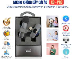 Micro không dây K9 PRO khử tiếng ồn quay video vlog review sản phẩm kết nối Lightning