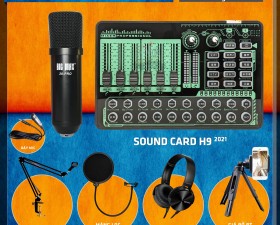 Combo Sound Card H9 2021 Và Micro MAX26