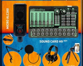Combo Sound Card H9 2021 Và Micro ALC280