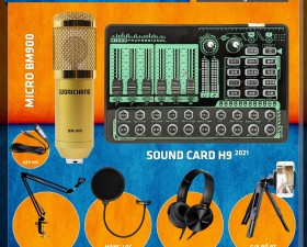 Combo Sound Card H9 2021 Và Micro BM900