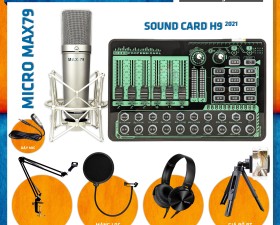 Combo Sound Card H9 2021 Và Micro MAX79