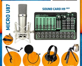 Combo Sound Card H9 2021 Và Micro U87-MA87