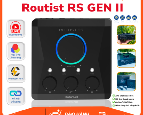 Soundcard Thu Âm, Livestream Chuyên Nghiệp Routist RS GEN II Tích Hợp Công Nghệ Xử Lý Âm Thanh